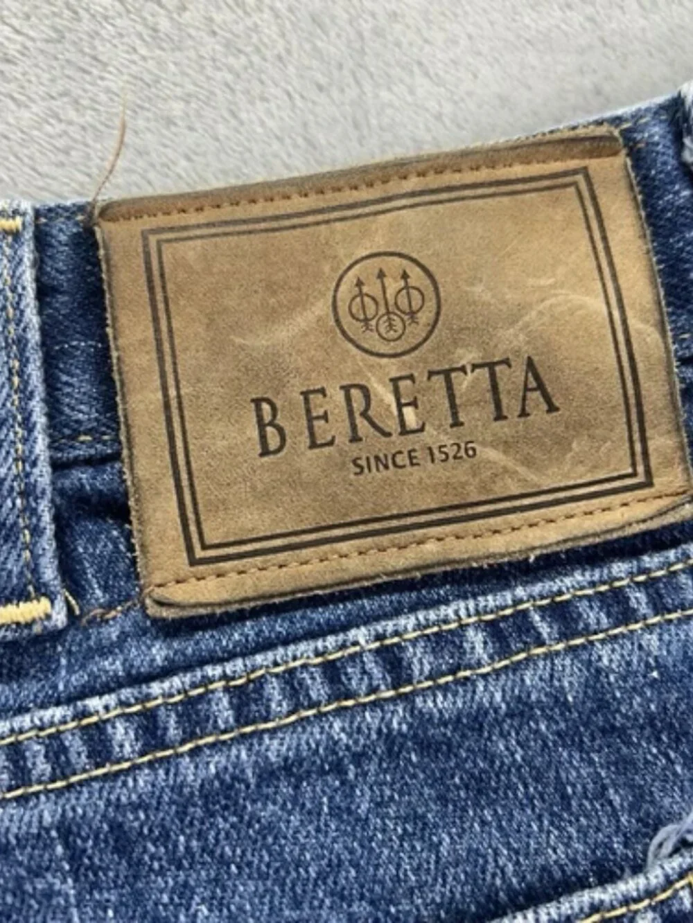 Beretta Jeans Mens 38x28 Straight Leg Made in USA Dark Wash Casual